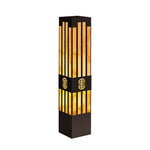Rectangular Outdoor Garden Lights with Streak Cut Design Elegant Landscape Bollard Lights - Lamp Outdoor