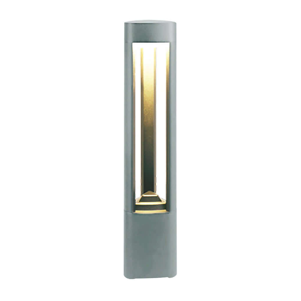 Triple-Side Emitting Solar LED Garden Bollard Lights Heart Design & Weatherproof - Lamp Outdoor