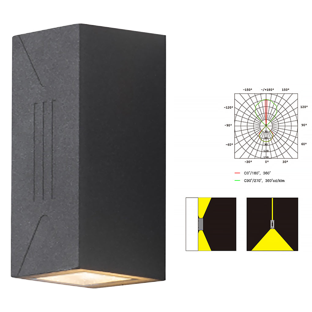 Waterproof Outdoor Up and Down Lights LED Wall Lamp for Villa Balcony Garden - Lamp Outdoor