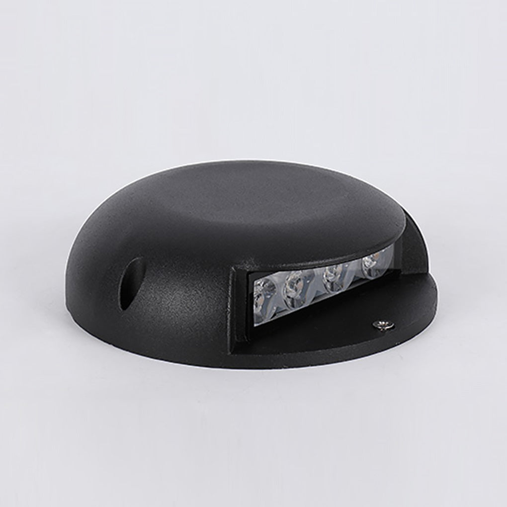 Modern Round LED Surface Flush Mounted Step Light Landscape Waterproof Decking Lights - Lamp Outdoor