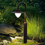Minimalist Nordic Arc Arm LED Lawn Lamp Durable Outdoor Post Lighting - Lamp Outdoor