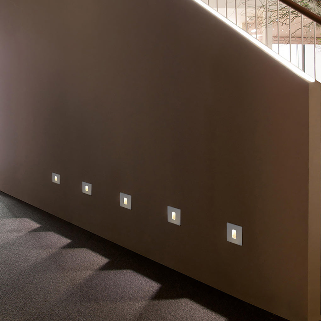 Round Square LED Modern Waterproof Outdoor Step Lights Stairway Sconces - Lamp Outdoor