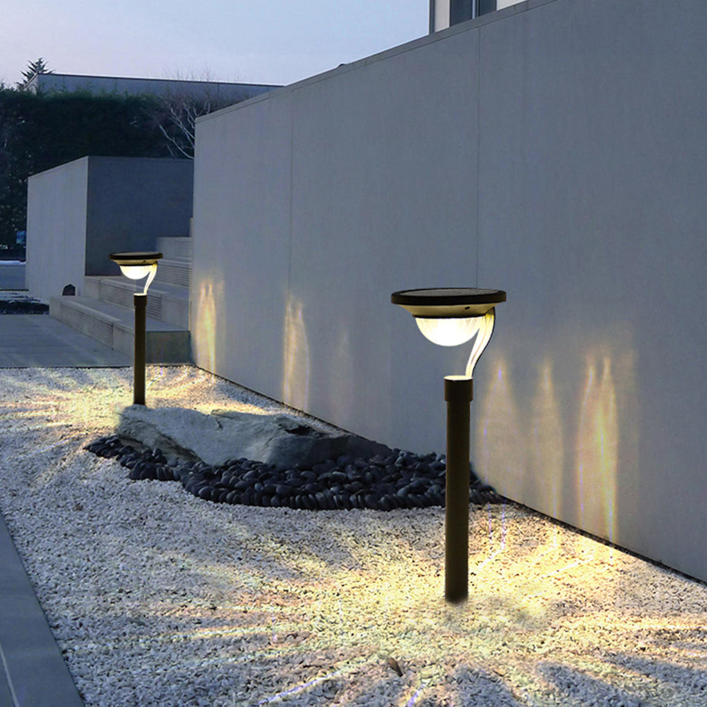 Conical Floating Top Solar Pathway Light Auto On/Off, Waterproof Outdoor Lamp - Lamp Outdoor