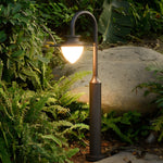 Minimalist Nordic Arc Arm LED Lawn Lamp Durable Outdoor Post Lighting - Lamp Outdoor
