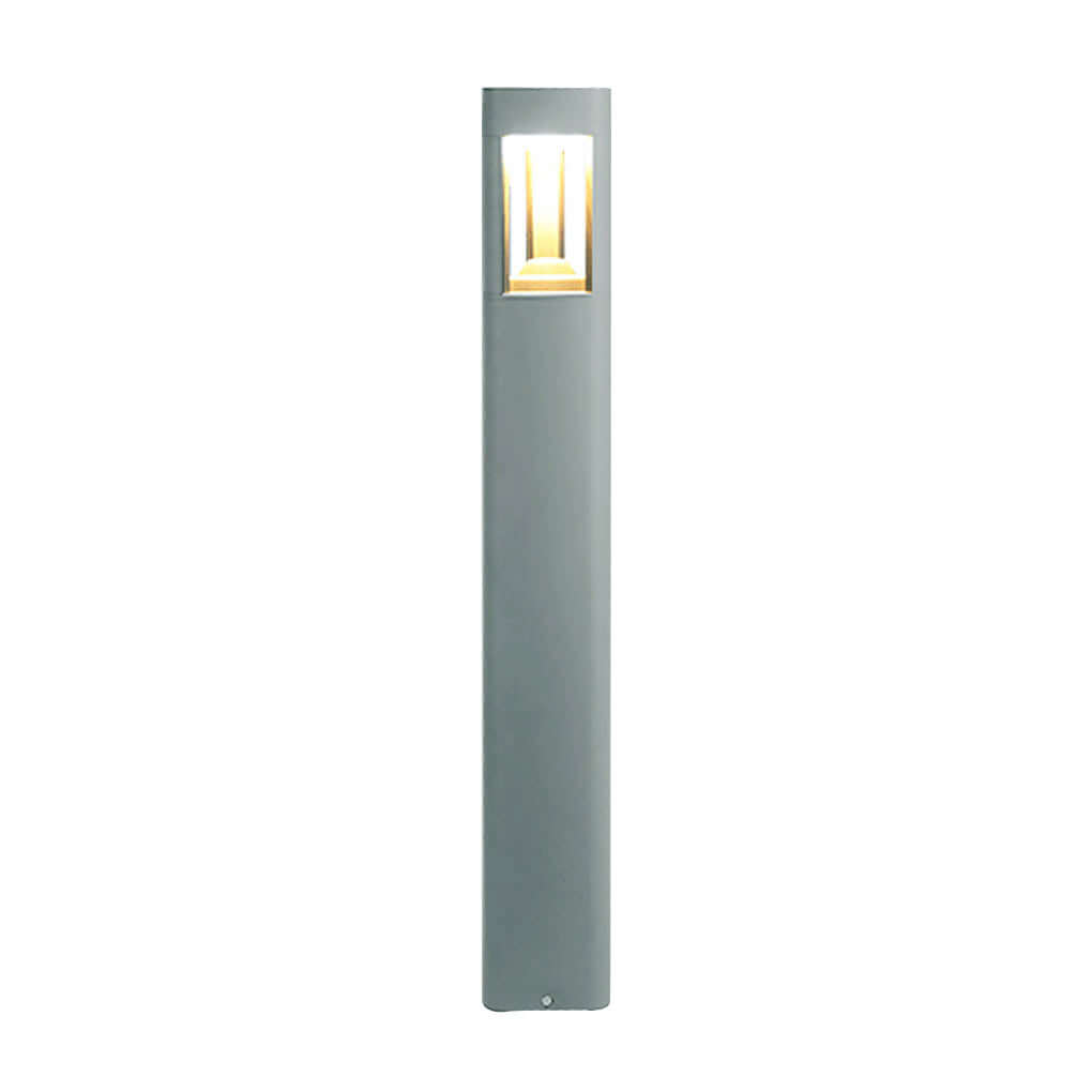 Triple-Side Emitting Solar LED Garden Bollard Lights Heart Design & Weatherproof - Lamp Outdoor