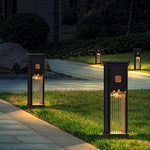 Elegant Outdoor LED Light with Artistic Cut Craft and Strip Design - Lamp Outdoor