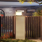 Round Acrylic Waterproof White LED Modern Solar Lights Outdoor Garden Lights - Lamp Outdoor