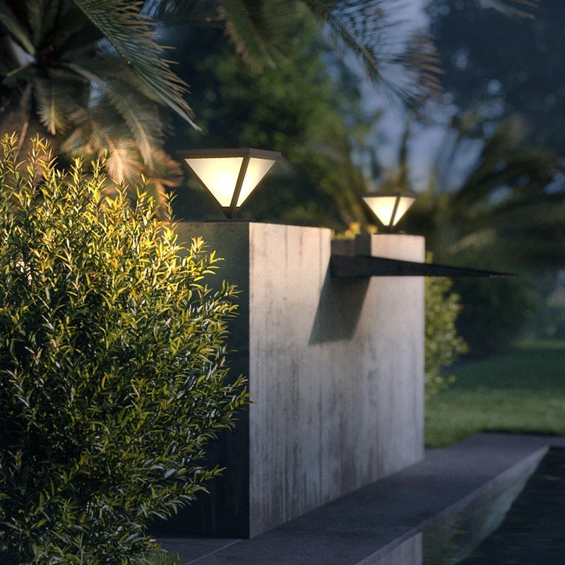 Solar Powered Geometric Shape LED Waterproof Solar Lights Outdoor Lamp - Lamp Outdoor