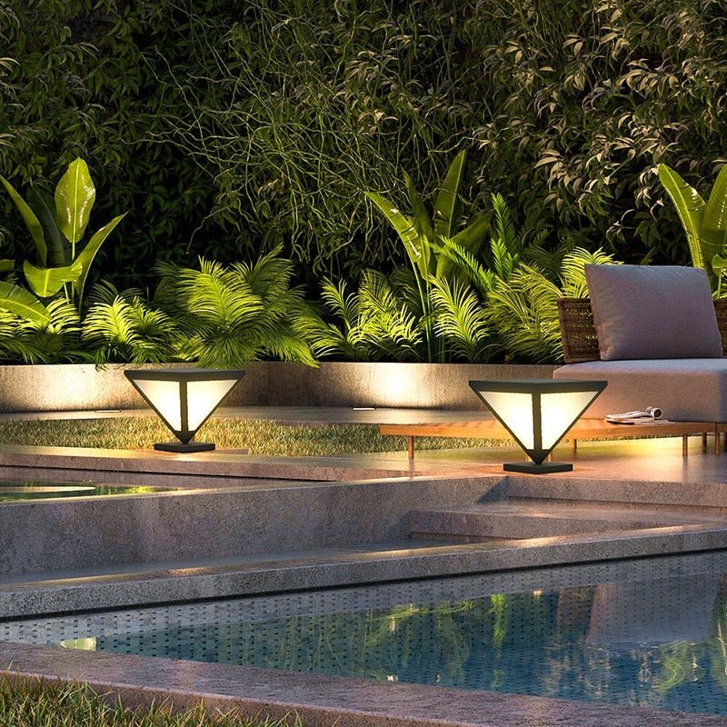 Solar Powered Geometric Shape LED Waterproof Solar Lights Outdoor Lamp - Lamp Outdoor