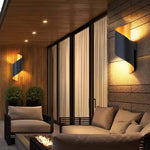 Travin Modern Conch Shape Spiral Outdoor Wall Lamp, Black/White/Gold - Lamp Outdoor