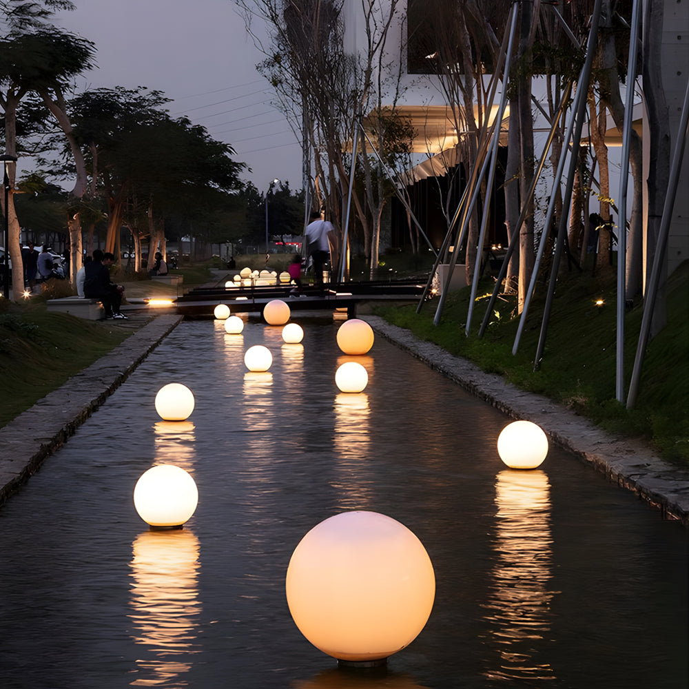 Acrylic Moon-Shaped Round Landscape Lighting Waterproof Modern Style - Lamp Outdoor