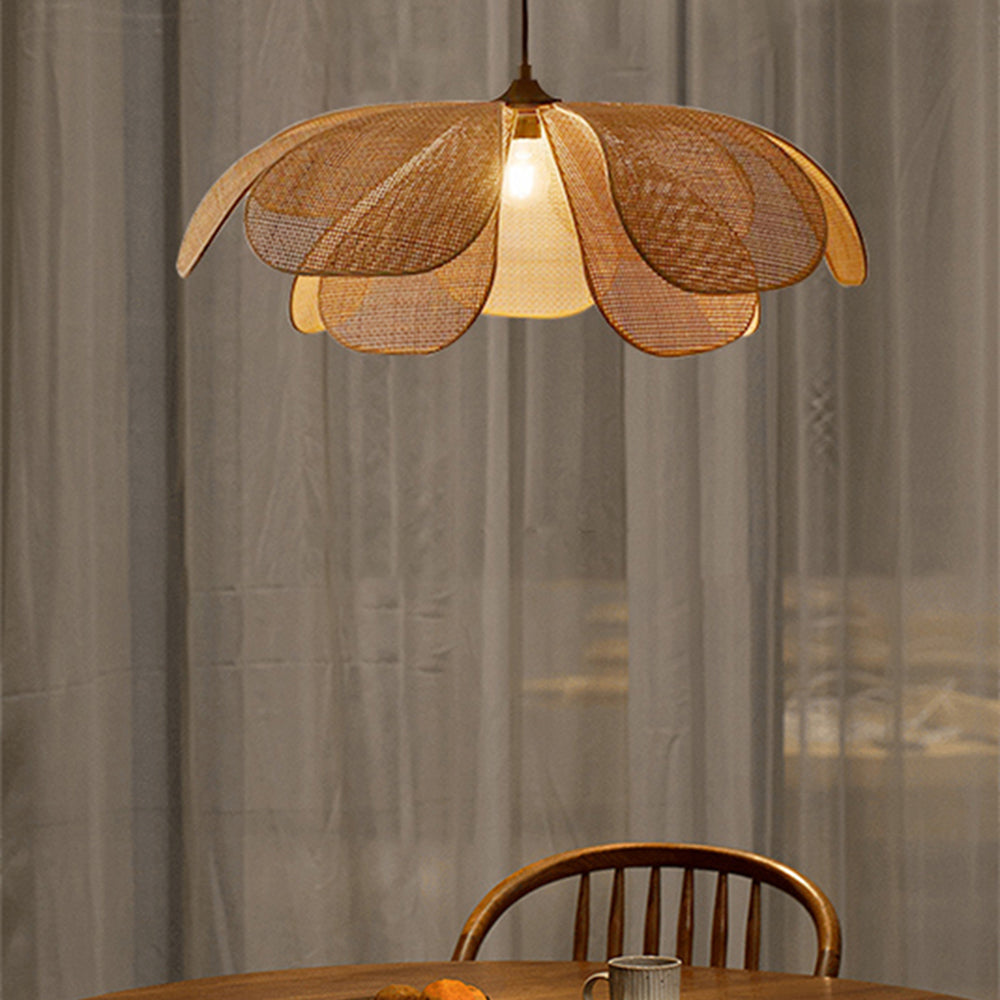 Aiko Handmade Pendant Light, Rattan/Willow Weave - Lamp Outdoor