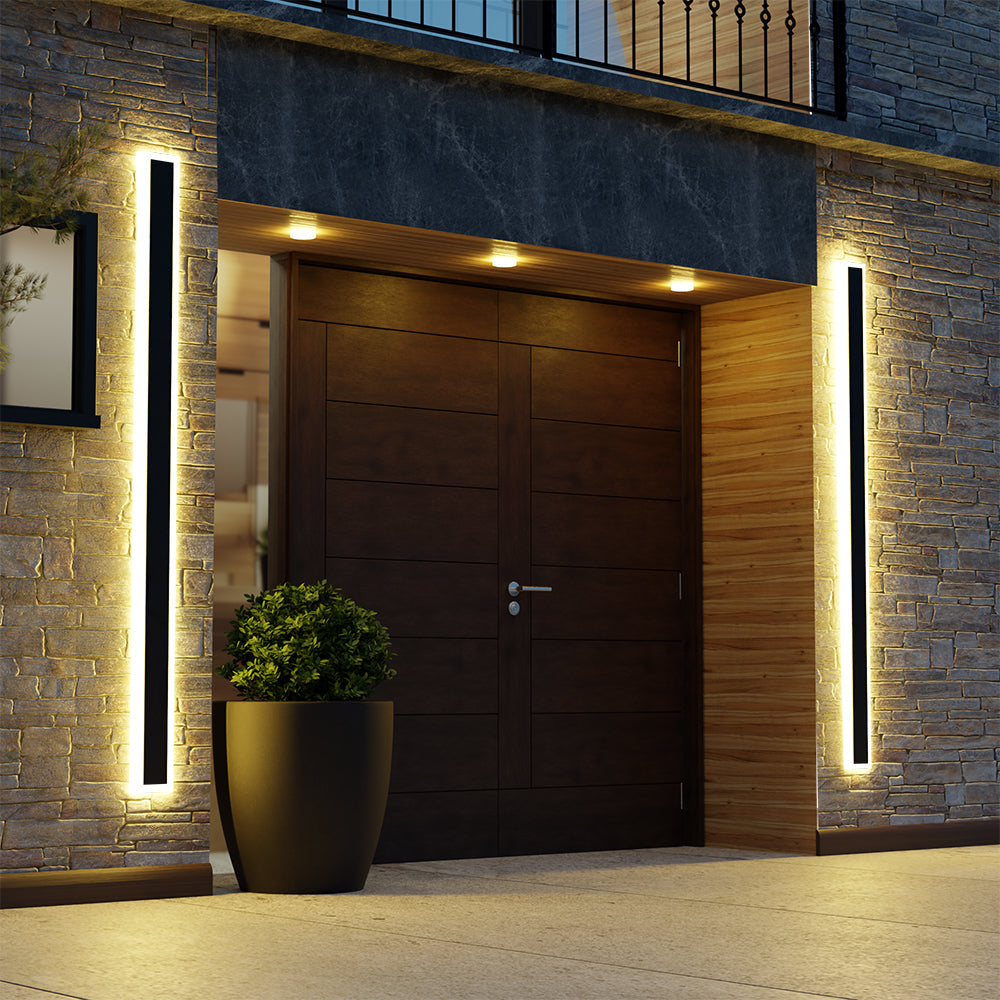Arisha Radiation Linear Metal Acrylic Outdoor Wall Lamp Garden Corridor - Lamp Outdoor