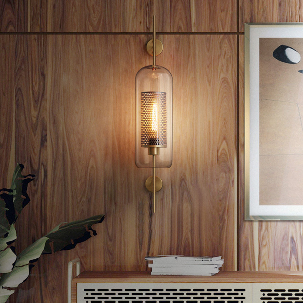 Kiri Industrial Classy Global Clear Glass Wall Lamp - Lamp Outdoor
