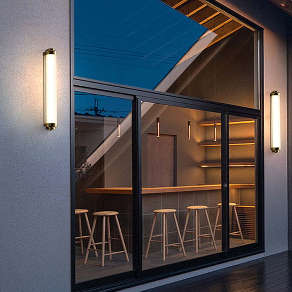 Arisha Minimalist Cylindrical Metal Outdoor Wall Lamp - Lamp Outdoor