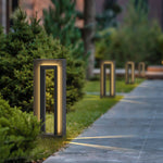 Ray Modern Metal Hollow Rectangular Solar Outdoor Path Light - Lamp Outdoor