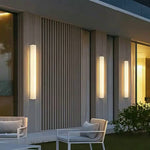 Ayen Modern Rectangular Resin Outdoor Wall Lamp, White - Lamp Outdoor