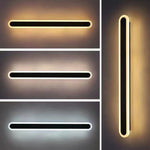 Arisha Minimalist Metal Linear Oval Outdoor Wall Lamp - Lamp Outdoor