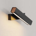 Orin Modern Rectangles Metal Rotatable Wall Lamp, Black/White - Lamp Outdoor