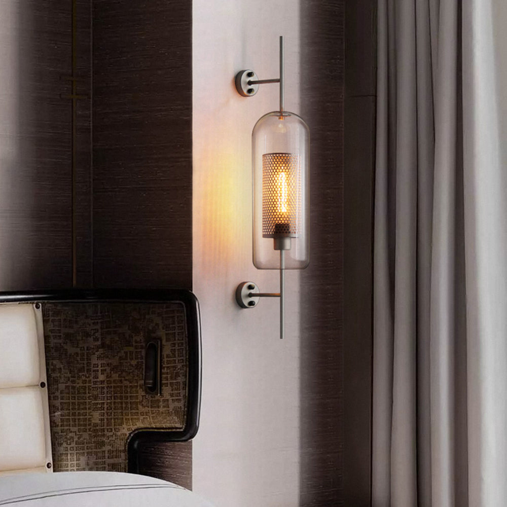 Kiri Industrial Classy Global Clear Glass Wall Lamp - Lamp Outdoor
