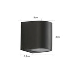 Tavon Minimalist Metal Square Outdoor Wall Lamp, Black - Lamp Outdoor