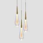 Kristy Pendant Light Crystal & Glass Droplet, Gold - Lamp Outdoor