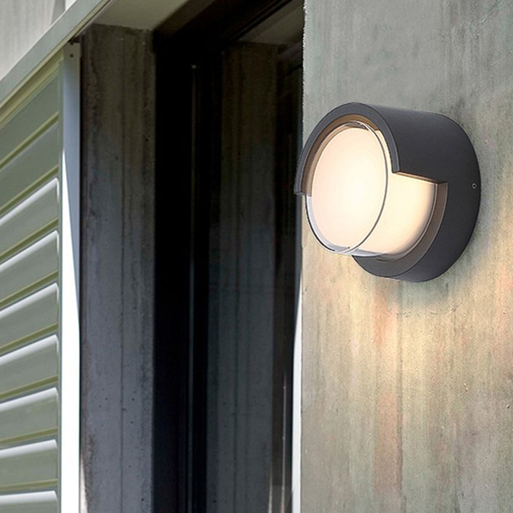 Ray Modern Round Rectangular Metal Acrylic Outdoor Wall Lamp - Lamp Outdoor