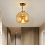 Rhea Glass Semi-Flush Mount Ceiling Light/Pendant Light - Lamp Outdoor