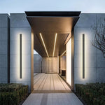 Arisha Sleek Minimalist Rimless Linear Metal Outdoor Wall Light - Lamp Outdoor
