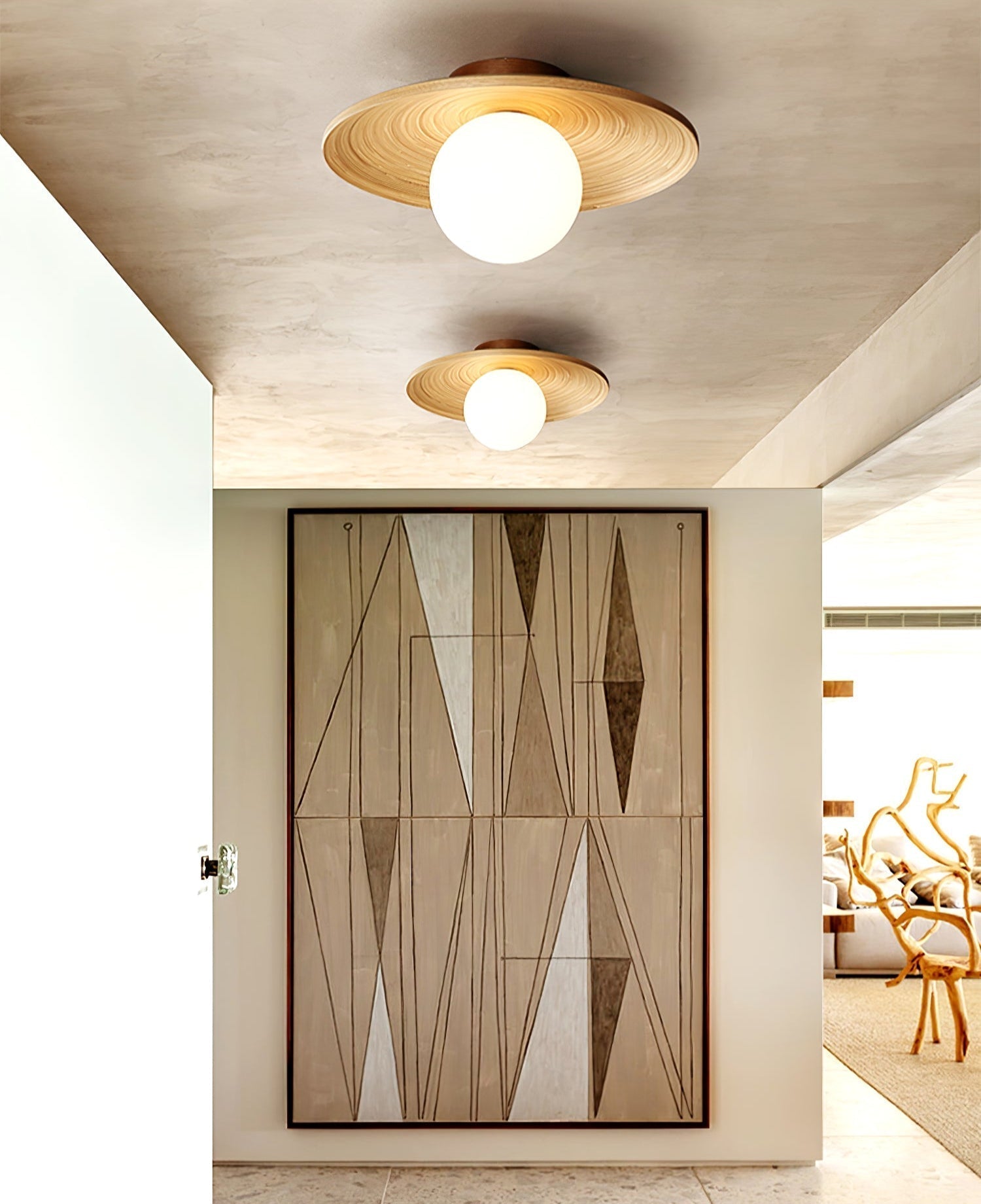 Soluna Wood Ceiling Light - Lamp Outdoor