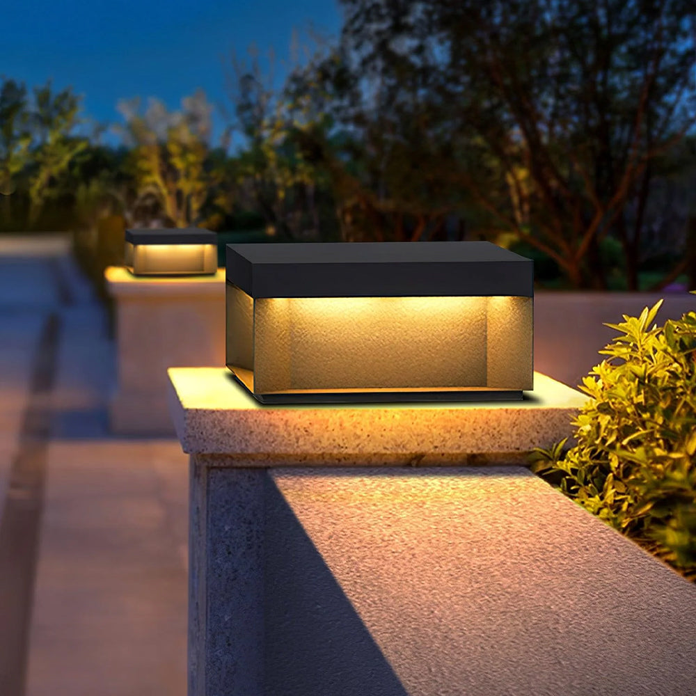 Elow Outdoor Post Lamps Modern Square Solar - Lamp Outdoor