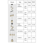 Vina Modern Cluster Cylinder Glass Pendant Light, Black/Gold - Lamp Outdoor