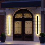 Arisha Radiation Linear Metal Acrylic Outdoor Wall Lamp Garden Corridor - Lamp Outdoor