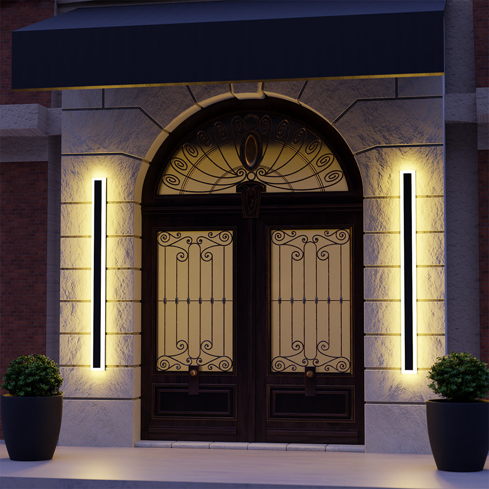 Arisha Radiation Linear Metal Acrylic Outdoor Wall Lamp Garden Corridor - Lamp Outdoor