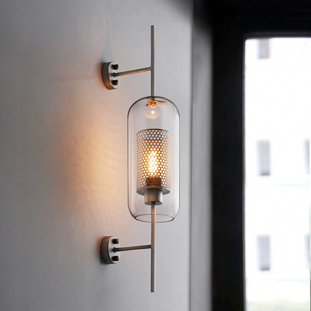 Kiri Industrial Classy Global Clear Glass Wall Lamp - Lamp Outdoor