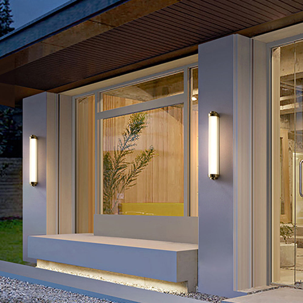 Arisha Minimalist Cylindrical Metal Outdoor Wall Lamp - Lamp Outdoor