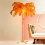 O'Moore Nordic Luxury Unique Ostrich Feather Floor Lamp/Table Lamp - Lamp Outdoor