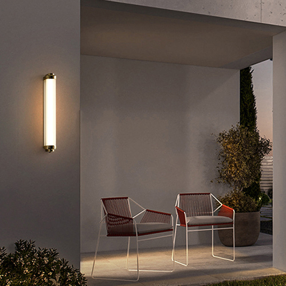 Arisha Minimalist Cylindrical Metal Outdoor Wall Lamp - Lamp Outdoor