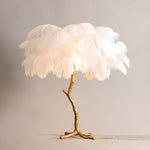 O'Moore Nordic Luxury Unique Ostrich Feather Floor Lamp/Table Lamp - Lamp Outdoor