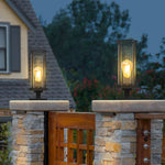 Ray Metal Cylindrical Lantern Shaped Solar Outdoor Path Light - Lamp Outdoor