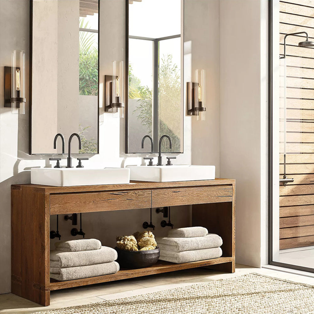 Enya Glass Cylinder Modern Wall Light - Lamp Outdoor