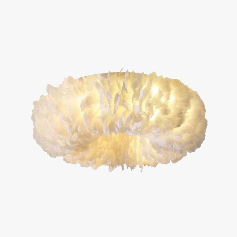 O'Moore Swan Feather Round Ceiling Light - Lamp Outdoor
