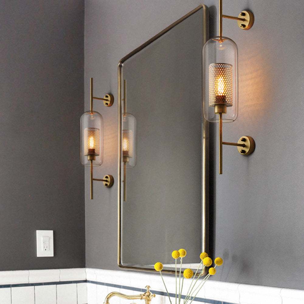 Kiri Industrial Classy Global Clear Glass Wall Lamp - Lamp Outdoor