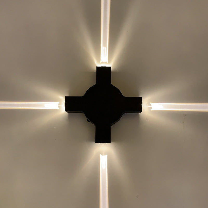 Creative Starlight Decorative LED Waterproof Black Modern Wall Lamp - Lamp Outdoor