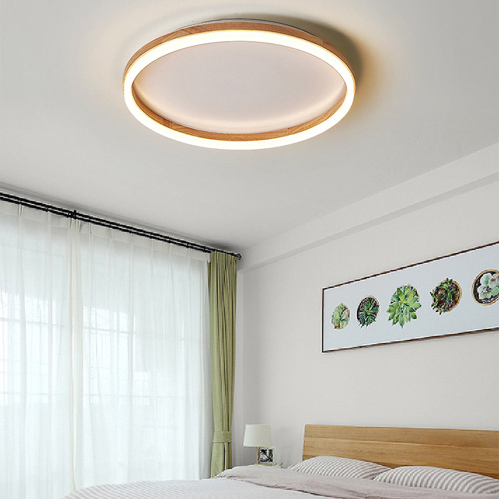 Tomo Flush Mount Ceiling Light Wood - Lamp Outdoor