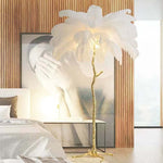 O'Moore Nordic Luxury Unique Ostrich Feather Floor Lamp/Table Lamp - Lamp Outdoor