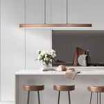 Thala Modern Linear Metal LED Pendant Light Black/Brown - Lamp Outdoor