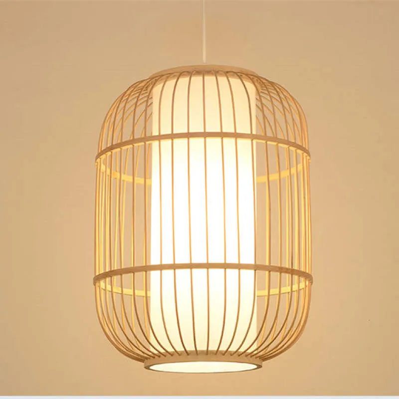Kuro Hand-Woven Knitted Rattan Bamboo Vintage Pendant Light - Lamp Outdoor