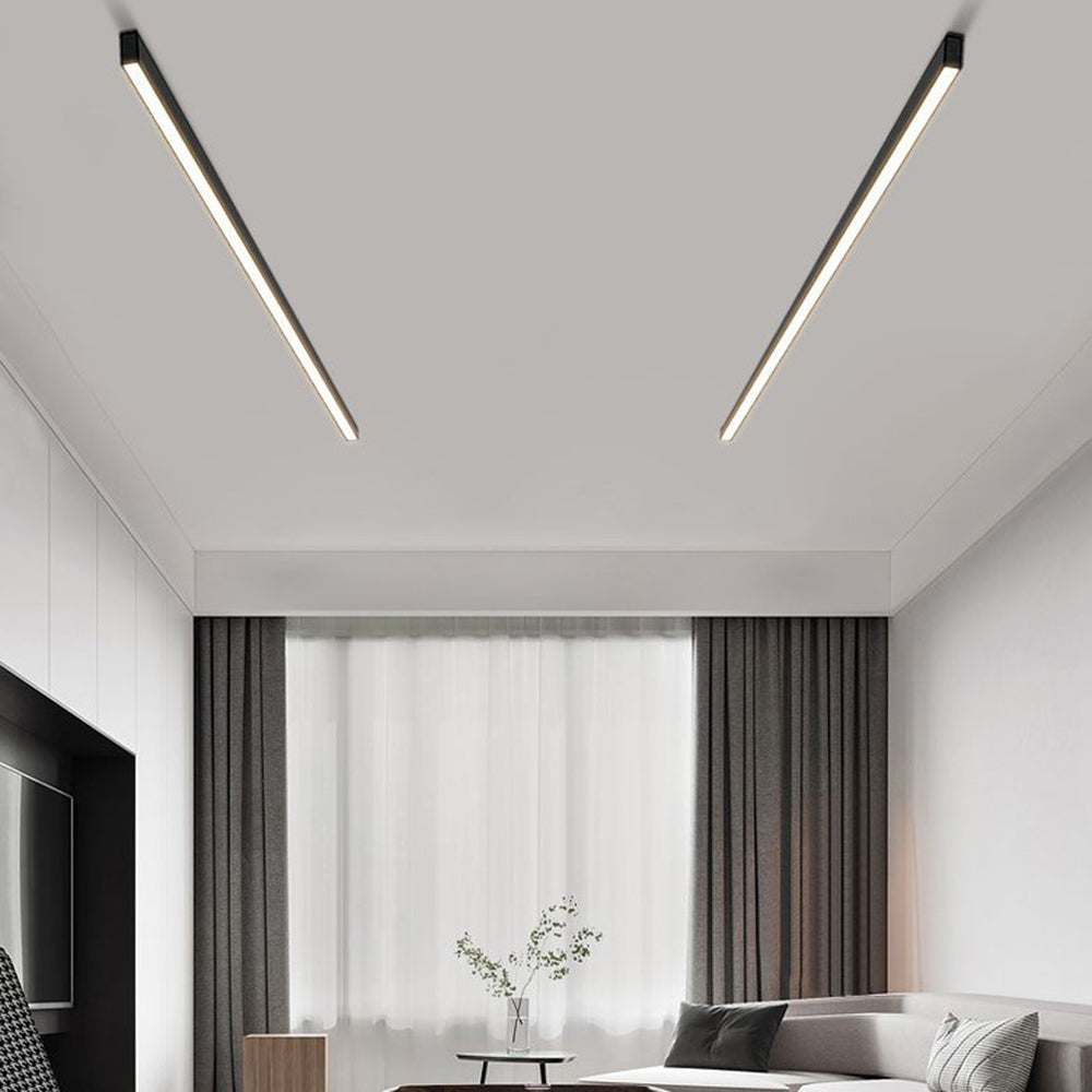 Solin Linear Black Ceiling Light/Wall Light - Lamp Outdoor
