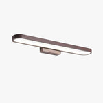 Luxa Modern Metal Wall Lamp Mirror Front, Curved, Black/Coffee - Lamp Outdoor